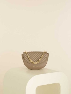 Grey Guess Rope Chain Crossbody Women's Handbags | 8437-ZVXOL