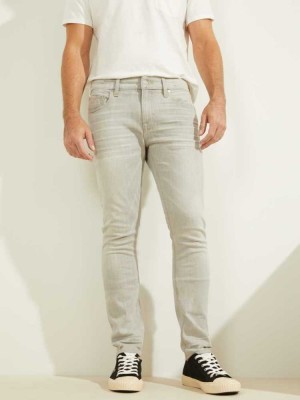 Grey Guess Sandstone Skinny Men's Jeans | 3086-RZDGE