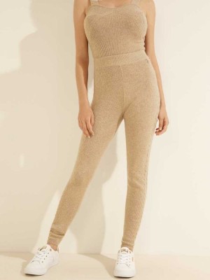 Grey Guess Serena Women's Leggings | 1804-OJDMX