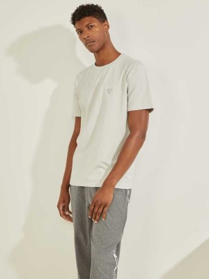 Grey Guess Zeph Men's T-Shirts | 2193-SDJXZ