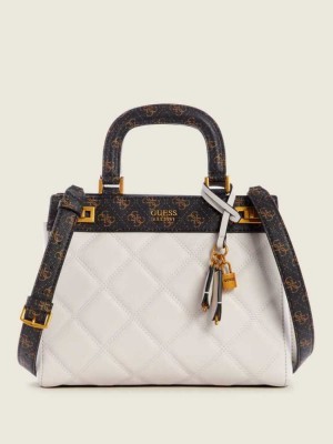 Grey Multicolor Guess Katey Quilted Luxury Women's Satchels | 2716-ECQYI