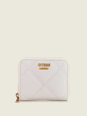 Grey Multicolor Guess Katey Small Zip-Around Women's Wallets | 9048-HRZLD