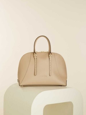 Grey White Guess Lady Luxe Dome Women's Satchels | 8973-PCGOX