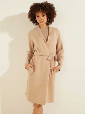 Khaki Guess Clarissa Cardigan Women's Sweaters | 4675-JUNME