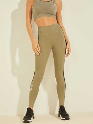 Khaki Guess Dixie Women's Leggings | 4931-HUQTL