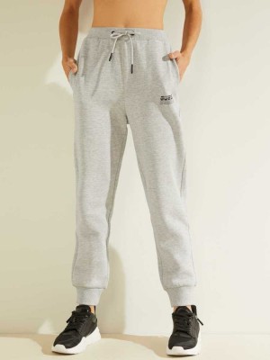 Khaki Guess Eco Alisha Logo Women's Joggers | 7129-KWQDM