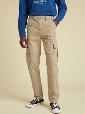 Khaki Guess Originals Kit Cargo Men's Pants | 3907-TANYV