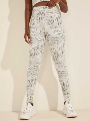 Leopard Black Guess Erin Women's Leggings | 2158-XKOUW