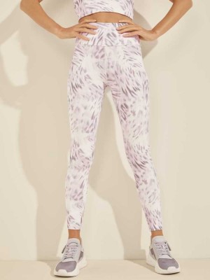 Leopard Guess Erin Women's Leggings | 6205-DHJVW