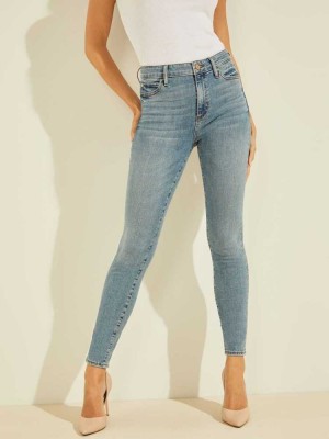 Light Blue Guess Eco 1981 Skinny Women's Jeans | 7962-PDYOW