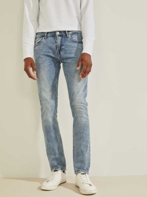 Light Blue Guess Eco Skinny Men's Jeans | 6709-YJFVQ