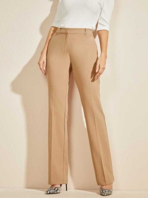 Light Coffee Guess Winnie Genesis Women's Pants | 6548-KWDJI
