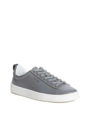 Light Grey Guess Vice Low-Top Men's Sneakers | 7356-XWDQM