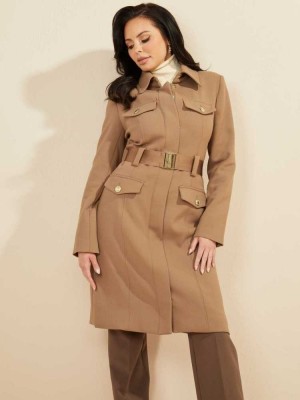 Light Multicolor Guess Karly Women's Coats | 5109-NXDVZ