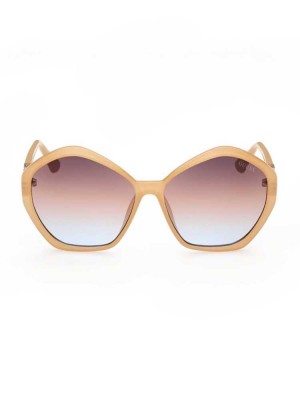 Light Pink Guess Oversized Geometric Logo Women's Sunglasses | 4135-QPWID