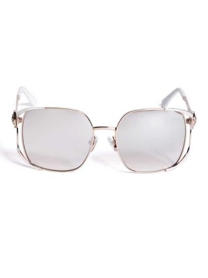 Light Pink Guess Vera Square Metal Women's Sunglasses | 6438-RPVAU