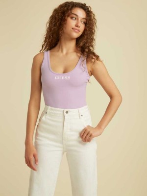 Light Purple Guess Originals Kit Women's Bodysuit | 9342-HTUFN