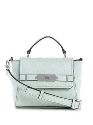 Light Turquoise Guess Bea Mini Top Handle Flap Women's Crossbodies | 3140-XGAWP