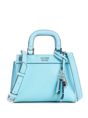 Light Turquoise Guess Katey Mini Women's Satchels | 5713-FSYTW