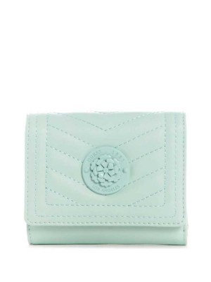 Light Turquoise Guess Lida Trifold Women's Wallets | 8924-GLRVS