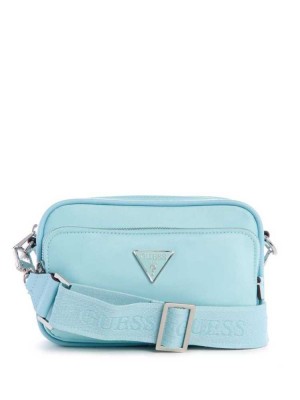 Light Turquoise Guess Little Bay Camera Women's Crossbodies | 9324-PRDSJ