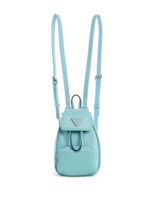 Light Turquoise Guess Little Bay Mini Women's Backpacks | 8479-TALGI