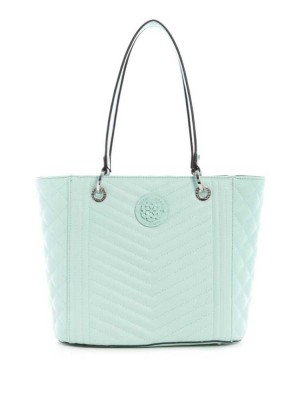 Light Turquoise Guess Noelle Small Elite Women's Totes | 9760-OCMUV