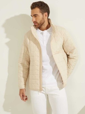 Multicolor Guess Active Nylon Puffer Men's Jackets | 1726-WQNVL