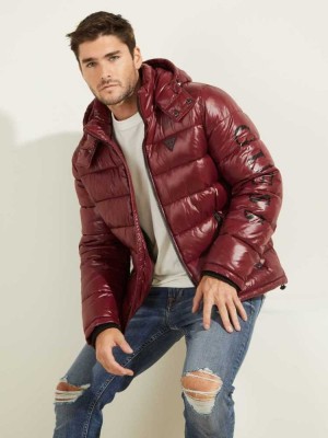Multicolor Guess Anthony Logo Puffer Men's Jackets | 8517-PJDXB
