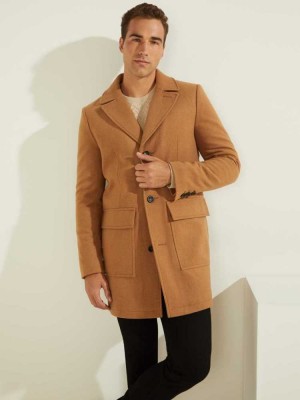 Multicolor Guess Chris Wool Men's Jackets | 5931-LGKMZ