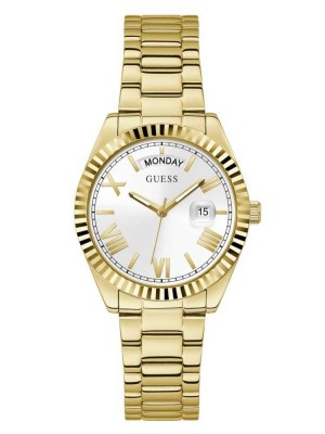 Multicolor Guess Gold-Tone Analog Women's Watches | 1736-WDPUC