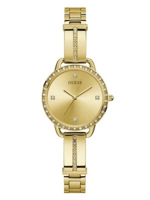 Multicolor Guess Gold-Tone Crystal Analog Women's Watches | 4782-NGCHI