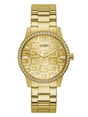 Multicolor Guess Gold-Tone Logo Analog Women's Watches | 5397-HEOIG