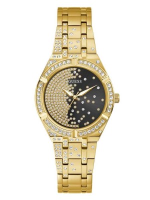 Multicolor Guess Gold-Tone and Black Analog Women's Watches | 4657-TWYBD
