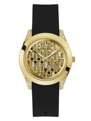 Multicolor Guess Gold-Tone and Black Analog Women's Watches | 3678-GCZSO