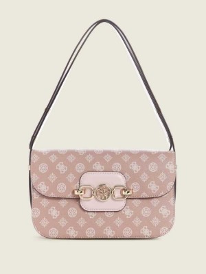 Multicolor Guess Hensely Logo Convertible Women's Shoulder Bags | 9136-PSCNM