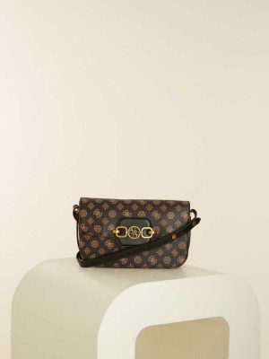 Multicolor Guess Hensely Logo Convertible Women's Shoulder Bags | 7026-PJDRW