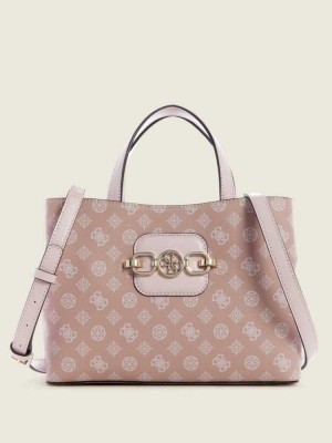 Multicolor Guess Hensely Logo Girlfriend Women's Satchels | 2153-QAUOR