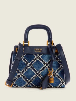 Multicolor Guess Katey Quilted Mini Women's Satchels | 9180-IBSPF