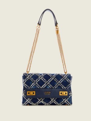 Multicolor Guess Katey Quilted Women's Shoulder Bags | 8463-UCRTD