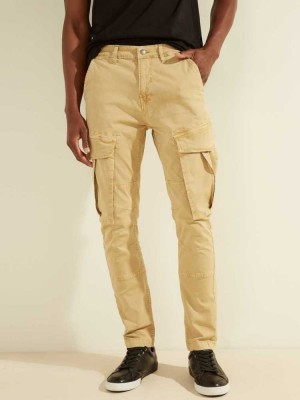 Multicolor Guess Lonita Twill Cargo Men's Pants | 3092-GNSYM