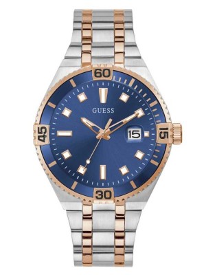 Multicolor Guess Multi-Tone and Blue Analog Men's Watches | 3079-BEDUP