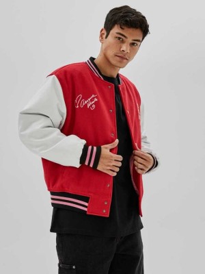 Multicolor Guess Originals x Anna Nicole Smith Varsity Men's Jackets | 8935-MVSOW
