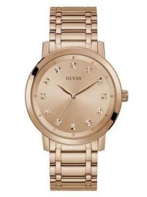 Multicolor Guess Paragon Rose Gold-Tone Analog Men's Watches | 6374-DXNER