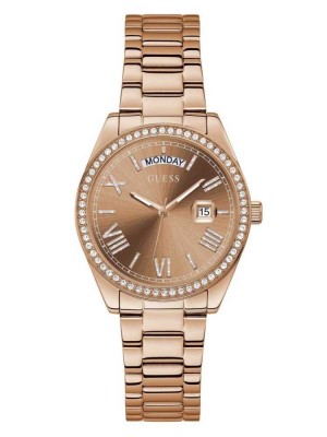 Multicolor Guess Rose Gold-Tone Analog Women's Watches | 4089-RLEPY