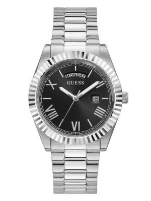 Multicolor Guess Silver-Tone Analog Men's Watches | 4536-TCGVA