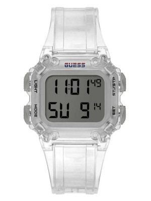Multicolor Guess Stealth Clear Digital Men's Watches | 9341-FOYAH