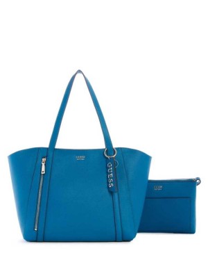 Navy Guess Naya Women's Totes | 2093-TMEFV