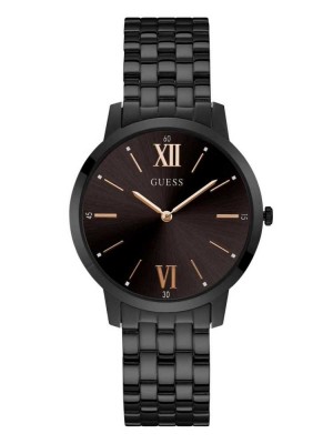 Obsidian Guess Black Analog Women's Watches | 3058-QTGJI