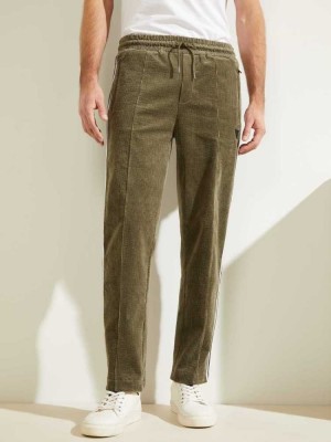 Olive Guess Myron Corduroy Men's Pants | 5148-RCKFP